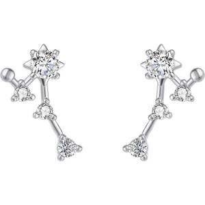 Silenti Jewelry Сребърни обеци "Съзвездие Близнаци