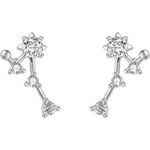 Silenti Jewelry Сребърни обеци "Съзвездие Близнаци