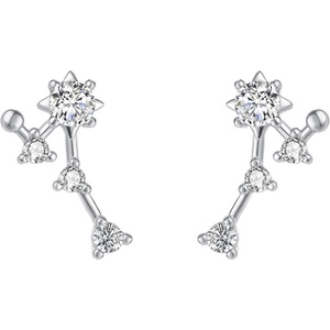 Silenti Jewelry Сребърни обеци "Съзвездие Близнаци