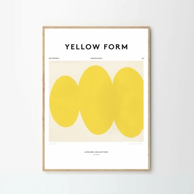 Moikka Plakát Yellow Form by Emma Lawrenson A4 (21x27cm)