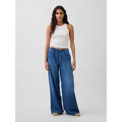 GAP Džíny Mid Rise Baggy UltraSoft Tmavě modrá
