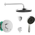 SANITINO - Душ комплект с термостат и вграден нагревател Hansgrohe, аксесоари Kielle, хром SANI21HKK013 (SANI21HKK013)