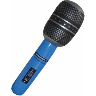 Fashion Nafukovací balonek Funny Nafukovací mikrofon modrý Rocker Disco 75 cm