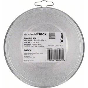 Bosch X-LOCK Плосък режещ диск SfI 10×125×1.6×22.23 мм 2608619364 (2608619364)