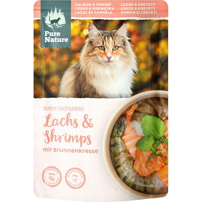 Pure Nature Cat losos a krevety 12 x 80 g