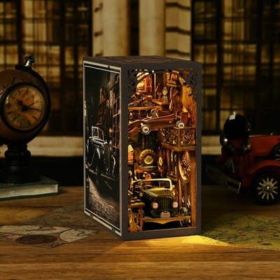 2Kids Toys 3D skladačka Opierka na knihy Miniatúra domčeka Vintage autá