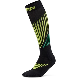 CEP Мъжки компресионни чорапи CEP Core Run Merino Tall 3.0 Compression socks - Black / Lime - размер III (207-0559-0111)