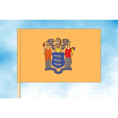 LIBEA, s.r.o. New Jersey vlajka Rozměr: 30×45 cm, Uchycení: Návlek na žerď