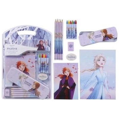 DISNEY CERDÁ Stationery set FROZEN 16ks / zápisníky peračník pastelky voskovky 2100003563