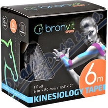 Bronvit Kineziologická páska classic černá 5cm x 6m