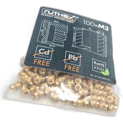 RUTHEX M3 ZÁVITOVÉ VLOŽKY RX-M3X5.7
