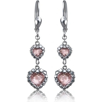 Couple Neotřelé náušnice Leslie II bílé zlato a turmalín Patent visací dámský 585-14-3-1381.1B00.0.00.639.10