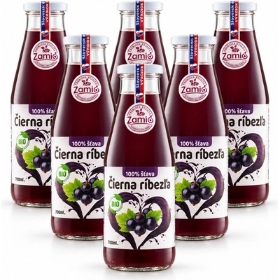 Zamio BIO Ríbezľa Čierna 100% šťava 6 x 700 ml