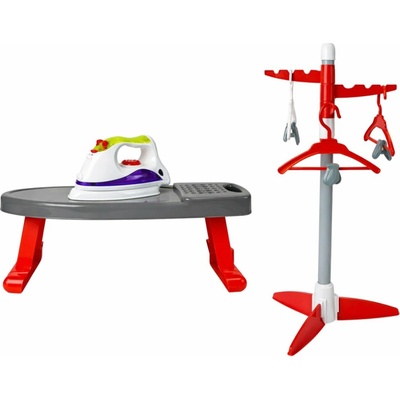 LEAN TOYS Žehlička na batérie + doska vešiak