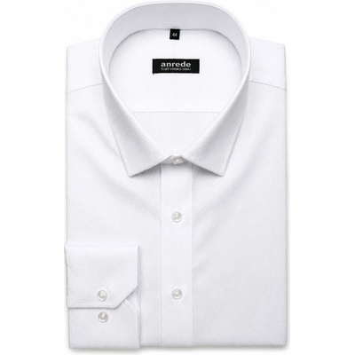 Pánska košeľa s jemným vzorom slim fit biela