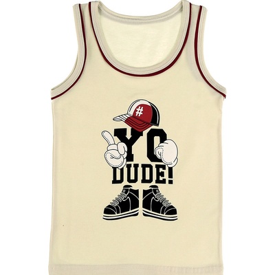 Evona chlapecký nátělník se širokými ramínky C písková