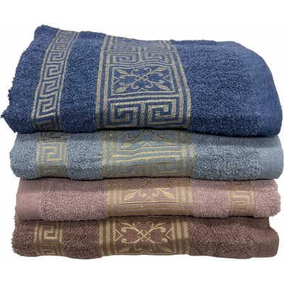 Langhuayn ručníky PETRA mix barev 45 x 100 cm Hnědá