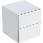 Geberit ONE - Страничен шкаф, 45x49x47 cm, 2 чекмеджета, гланцово бяло 505.077. 00.1 (505.077.00.1)