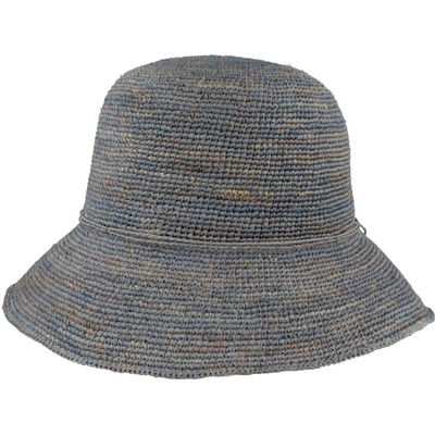 Dámský letní klobouk Raffia modrý nemačkavý