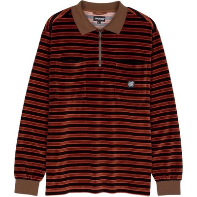 Santa Cruz Il Capo Longsleeve polo Chocolate Velour Stripe