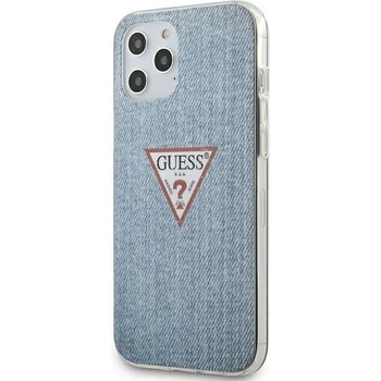 GUESS Калъф Guess GUHCP12LPCUJULLB TPU Denim Triangle за iPhone 12 Pro Max , Светлосин (GUE000849)