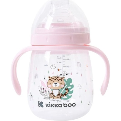 KikkaBoo Неразливаща чаша със силиконов накрайник KikkaBoo - Savanna, 240 ml, розова (31302030061)