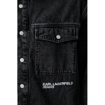 Karl Lagerfeld Jeans риза мъжка от деним (B3M16005)