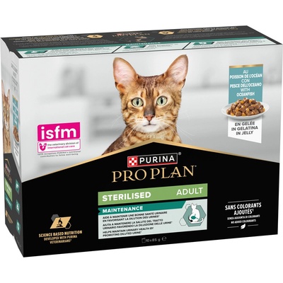 PRO PLAN Adult Sterilised Maintenance 10 x mořské ryby 85 g