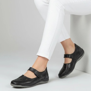 Обувки естествена кожа W186094 Black