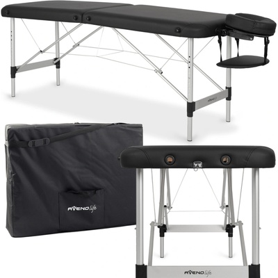 AVENO LIFE Hliníkový masážny stôl Nina 60 cm - čierny