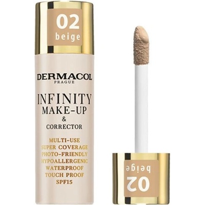 Dermacol Infinity Make-Up & Corrector vysoce krycí make-up a korektor 2v1 02 Beige 20 g
