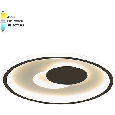 LED Плафон 52W, DISC 3, 3xCCT-DIP, черно + бяло - VITO (2026260)