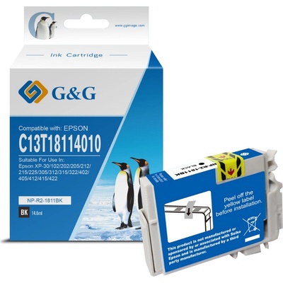 Compatible ГЛАВА ЗА EPSON Expression Home XP 30/102/202/205/302/305/402/405 - Black - C13T18014010/C13T18114010 - PN NP-R-1811BK - G&G (NP-R-1811BK)