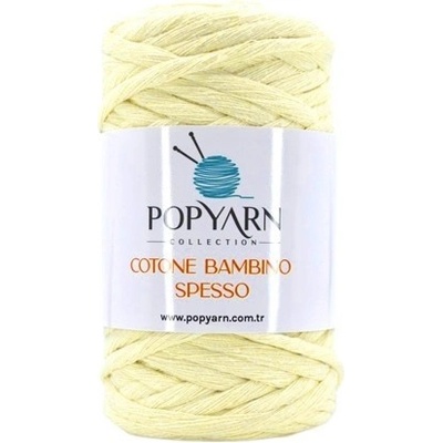 POPYARN Příze Cotone bambino spesso B223 - žlutá, 250g 75m