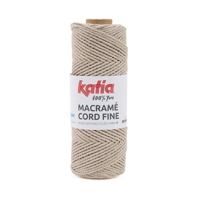 MACRAME CORD FINE 2,5mm Katia Farby MACRAME CORD FINE: 205 béžová