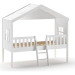VIPACK Повдигнато детско легло бяла къща 90x200 cm Housebed - Vipack (HBZG9014)
