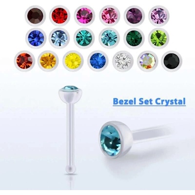 InfinityPierce Plastový piercing do nosu s krystalem Swarovski ANBBC25