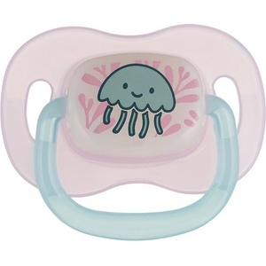 Canpol Силиконова залъгалка Canpol - Love & Sea, 0-6 м, розова (34/900_pin) - baby
