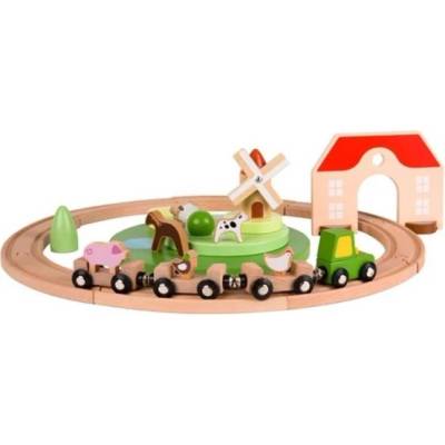 Classic World Дървено влакче за игра - Малката ферма