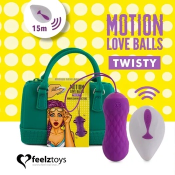 FeelzToys Вибриращи вагинални топчета с въртеливо движение Twisty