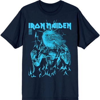 Iron Maiden 50 Life After Death Flames Blue Navy Blue XL Риза (IMTEE201MN04)