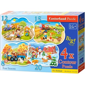 Castorland Пъзел Castorland 4 в 1 - Четири сезона (B-043019)