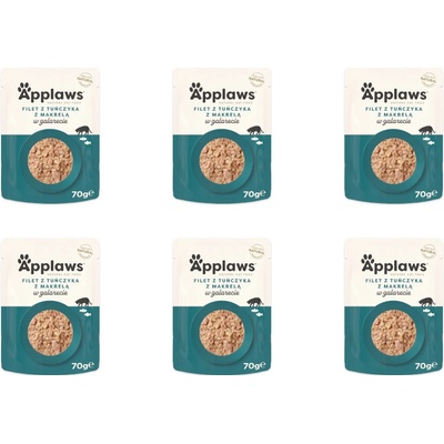 Applaws Tuna Fillet with Mackerel in Jelly 6 x 70 g