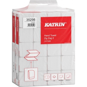 Katrin Papierový uterák Z-skladaný 2-vrstvový biely 200 listov