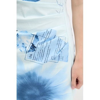 Desigual Рокля Desigual FOTOAZUL в синьо къса с кройка по тялото 25WWVW31 (25WWVW31)
