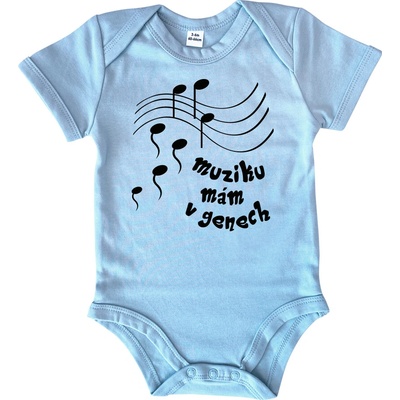 HobbyDárky Dětské hudební body Muziku mám v genech Modrá Soft Blue