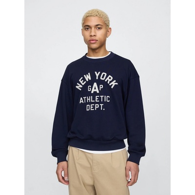 GAP Oversize mikina s logom tmavomodrá