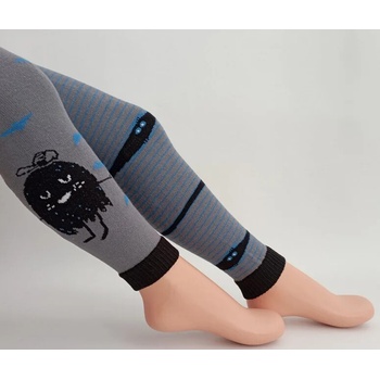 Dětské legíny Bubák šedá modrá