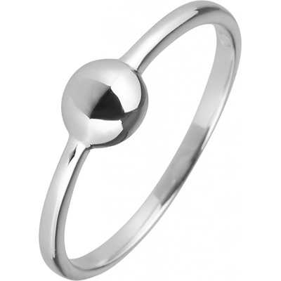 Evolution Group Stříbrný prsten s lesklou kulatou pecičkou 65007