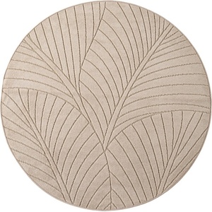 Ayyildiz Бежов кръгъл килим за открито и закрито ø 120 cm Nova 1203 - Ayyildiz Carpets (NOVA1201201203BEIGE)